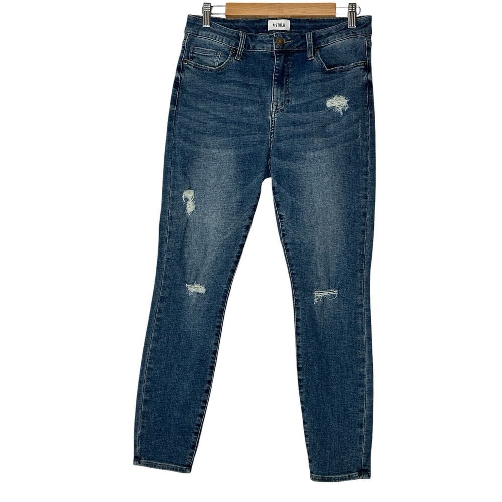 Pistola Jeans Womens Size 29x27 Blue Classic Stretch Skinny Slow fashion